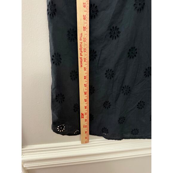 Vineyard Vines Preppy Coastal Classic Resort Black Cotton Eyelet Shirt Dress 8 L - Picture 6 of 8